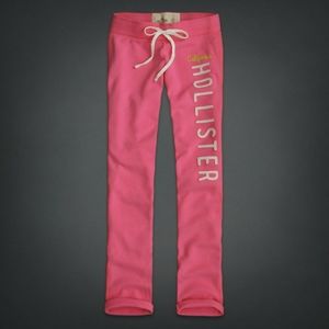 HOLLISTER PINK SWEATPANTS XS